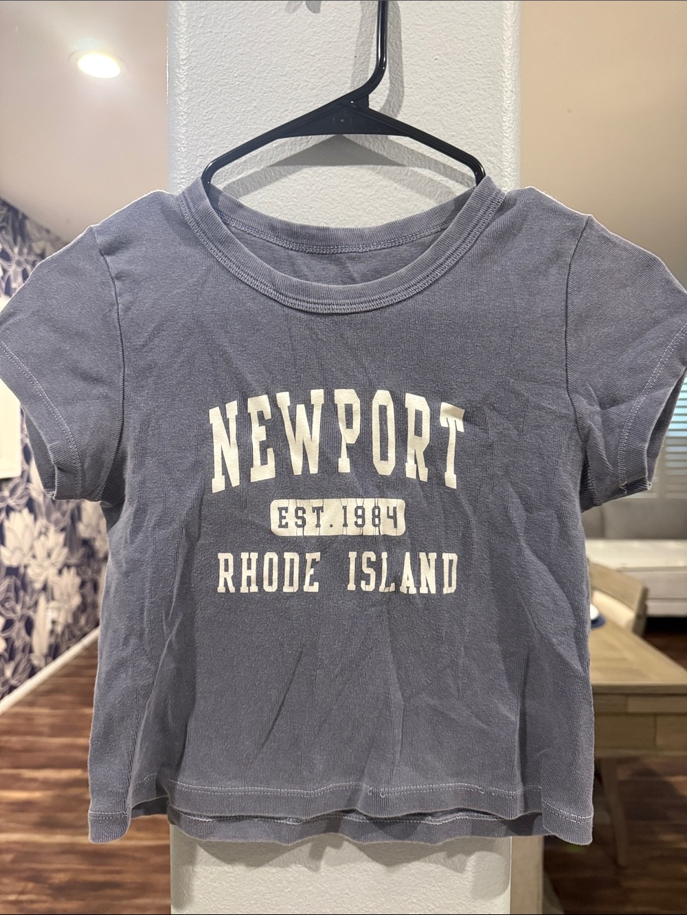 Brandy Melville Newport Rhode Island Tee - Gray Blue